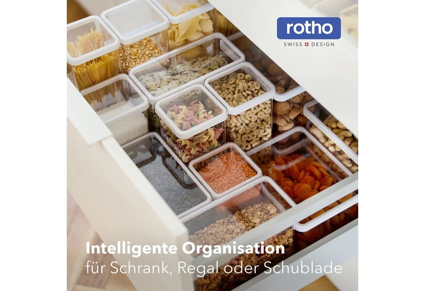 ROTHO Vorratsdosen-Set 12-teilig Transparent Luftdicht Stapelbar - Bild 3
