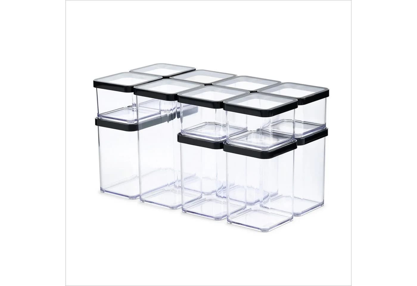 ROTHO Vorratsdosen-Set 12-teilig Transparent Luftdicht Stapelbar - Bild 2