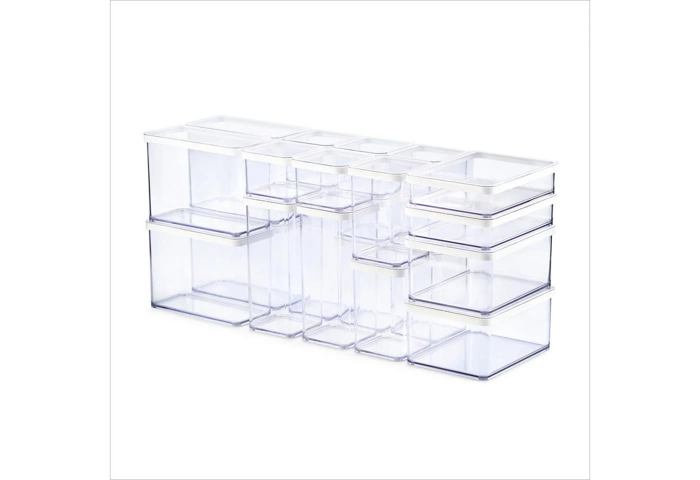 ROTHO LOFT Vorratsdosen-Set 24-tlg. Transparent Weiß Stapelbar - Bild 2