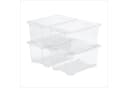 ROTHO Aufbewahrungsbox 4er-Set CORE BASIC 44L transparent stapelbar Bild 2
