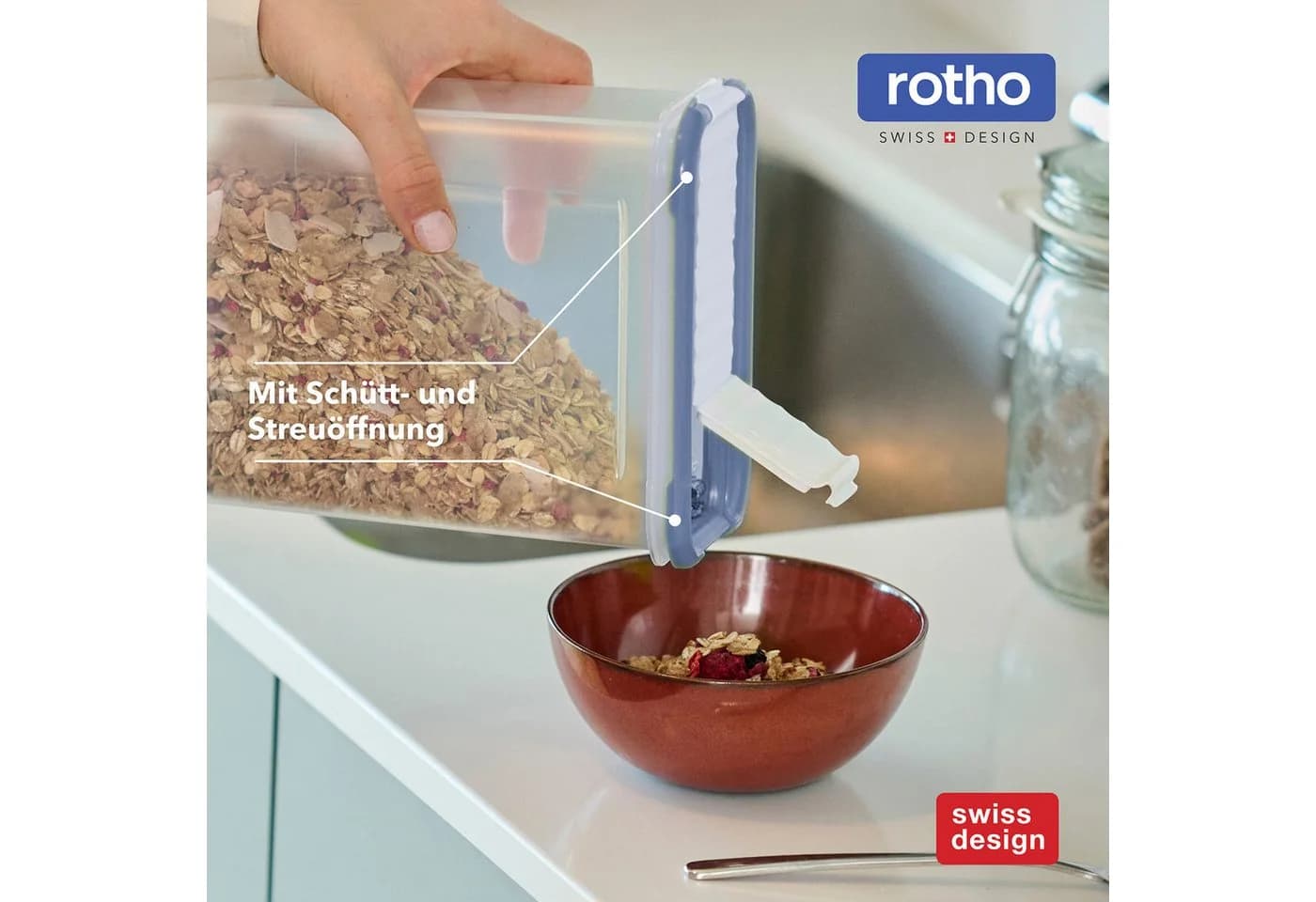 ROTHO Frischhaltedose DOMINO 12-teilig Set mit Streu- und Schüttdeckel - Bild 3