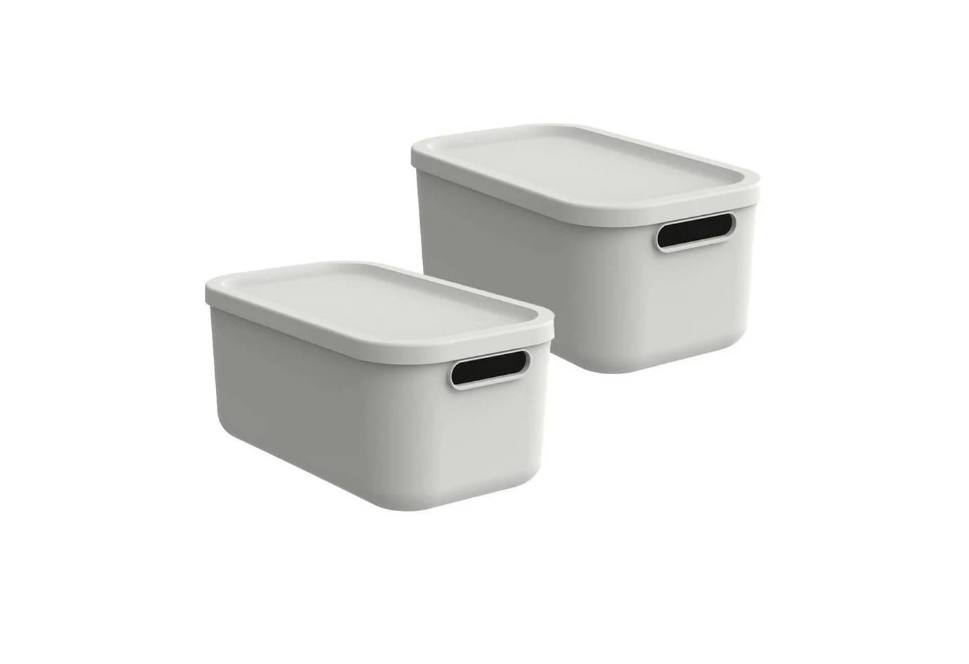 ROTHO Aufbewahrungsbox Albula Light 2er-Set 12l Kunststoff - Bild 2