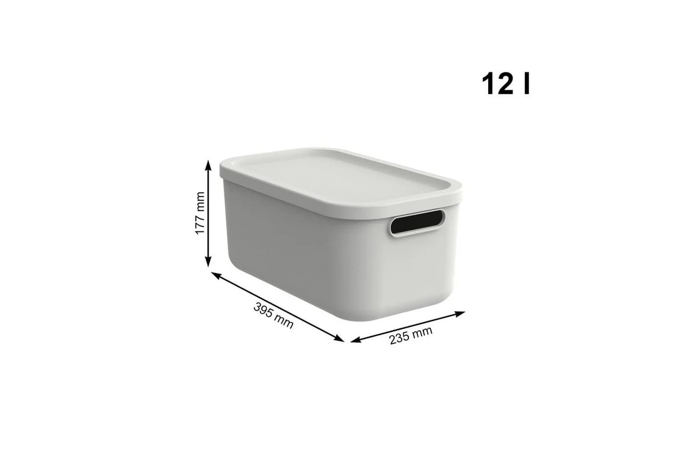 ROTHO Aufbewahrungsbox Albula Light 2er-Set 12l Kunststoff - Bild 3