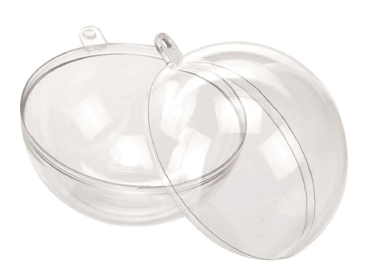 Glorex Weihnachtsbaumkugel Kunststoff transparent Ø 16 cm