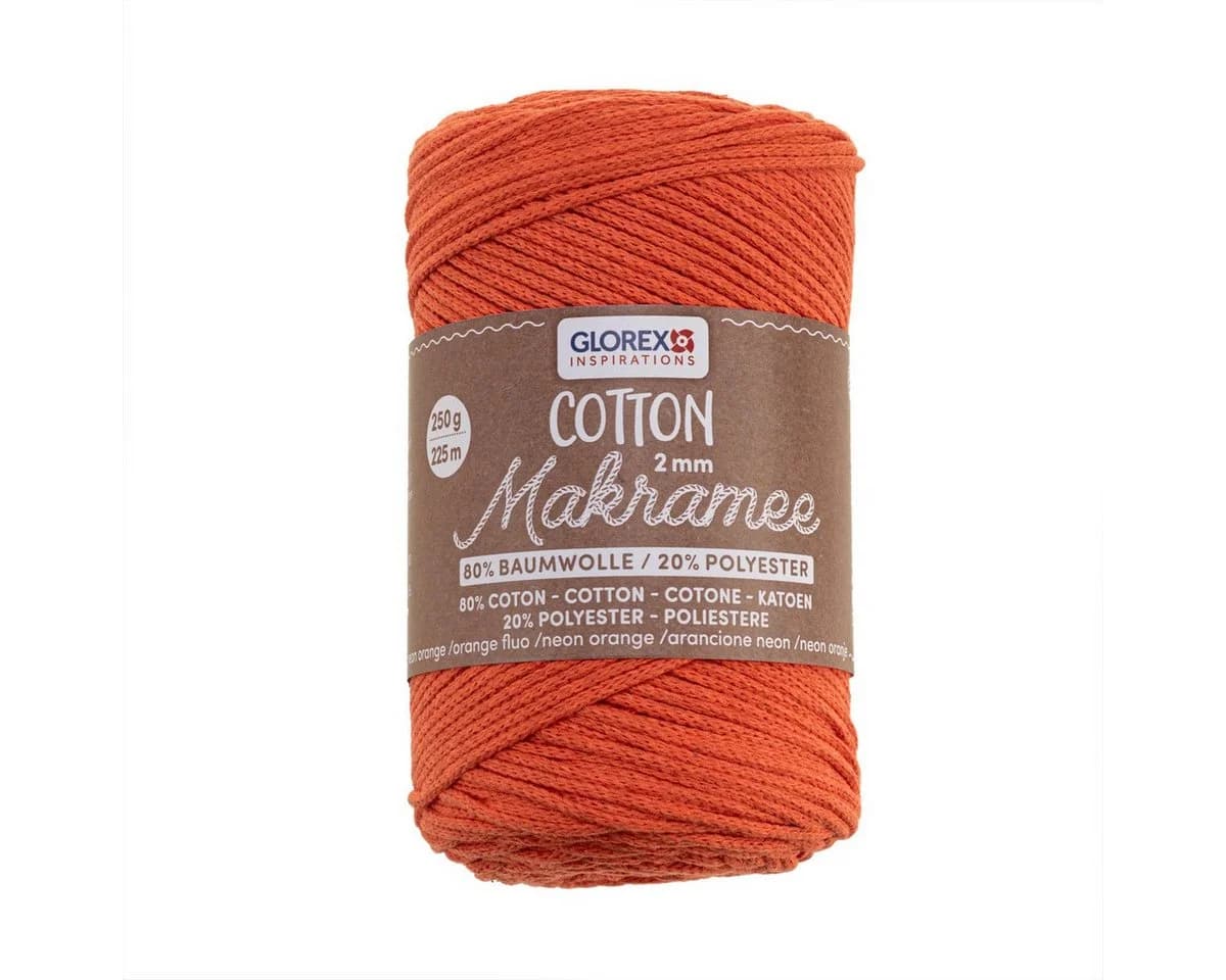 Glorex Makramee Cotton Neonorange 225m - Bild 2