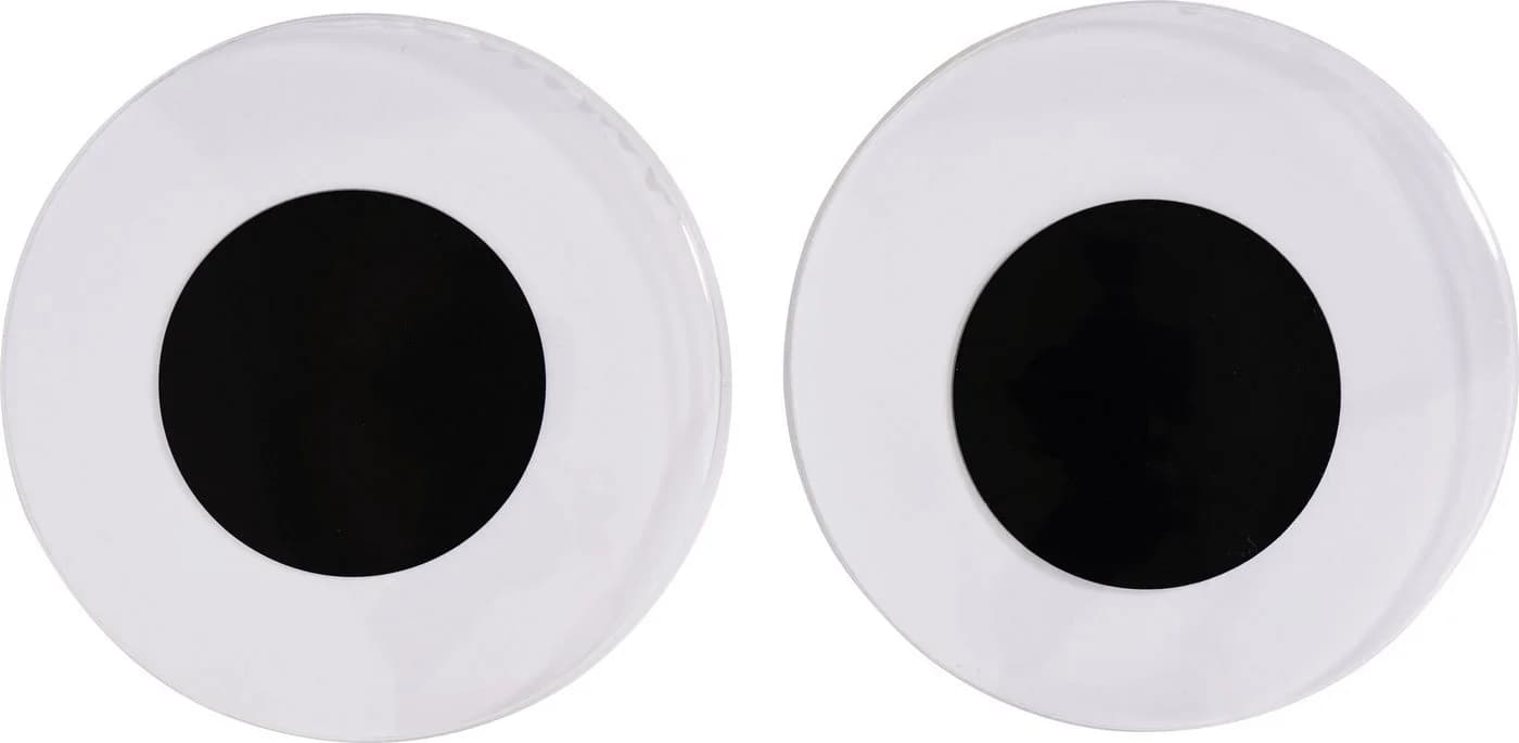 Glorex Wackelaugen selbstklebend XL 75mm 2 Stück Weiß