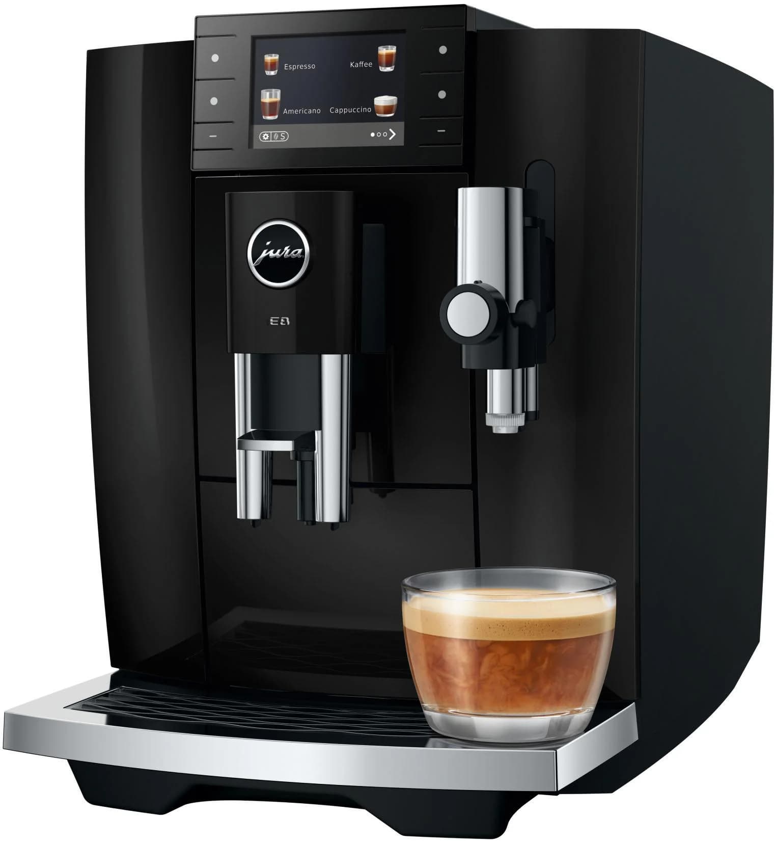JURA Kaffeevollautomat E8 Schwarz Kompakt Design