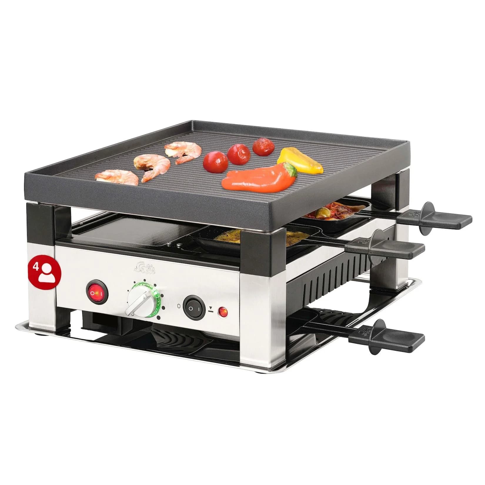 Solis 5 in 1 Raclette Tischgrill 1020W 4 Personen