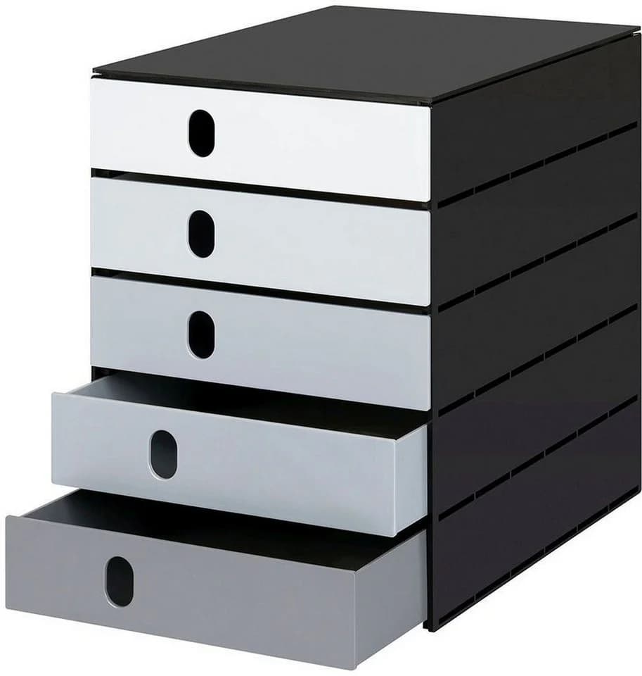 STYRO Organizer Schubladenbox 5-fach grau/schwarz - Bild 2