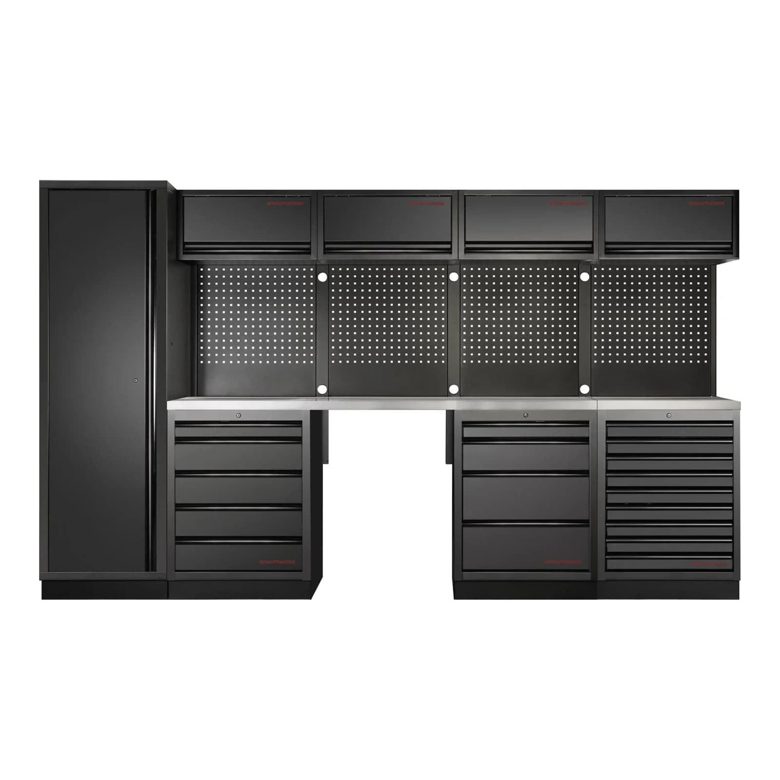 Kraftwerk Mobilio 5er Kombi Hochschrank Edelstahl 4/5/9 Schubladen