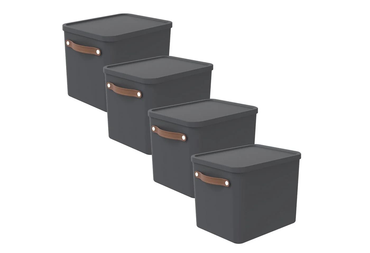 ROTHO Aufbewahrungsbox (Aufbewahrungsset, 4er-Set) 27 Liter - Bild 2