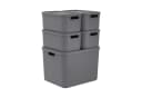 ROTHO Stapelbox Albula Light Set 5tlg. Grau Kunststoff Bild 2
