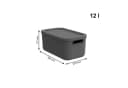 ROTHO Stapelbox Albula Light Set 5tlg. Grau Kunststoff Bild 3