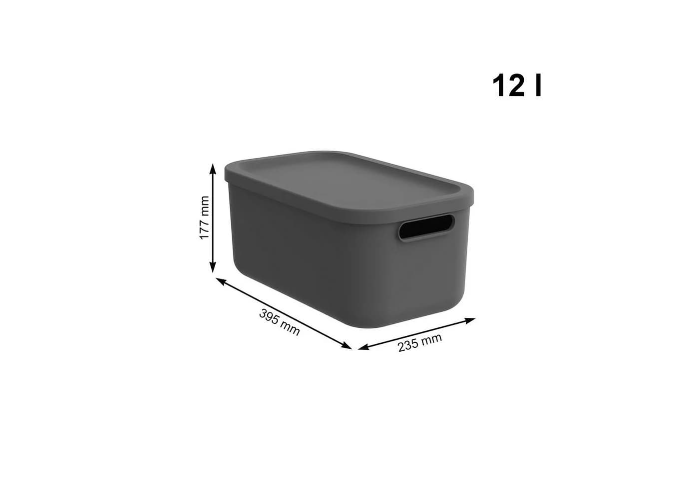 ROTHO Stapelbox Albula Light Set 5tlg. Grau Kunststoff - Bild 3