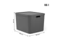 ROTHO Stapelbox Albula Light Set 5tlg. Grau Kunststoff Bild 5