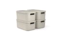 ROTHO Stapelbox 4er-Set Braun Kunststoff Aufbewahrungsbox Bild 2