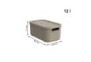ROTHO Stapelbox 4er-Set Braun Kunststoff Aufbewahrungsbox Bild 4