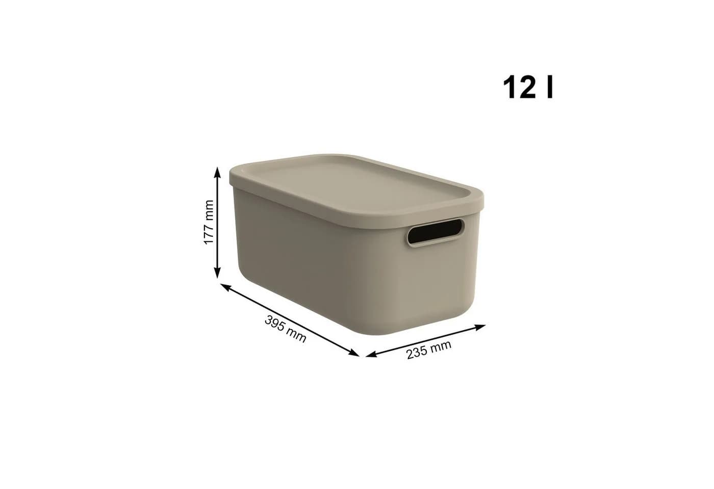 ROTHO Stapelbox 4er-Set Braun Kunststoff Aufbewahrungsbox - Bild 4