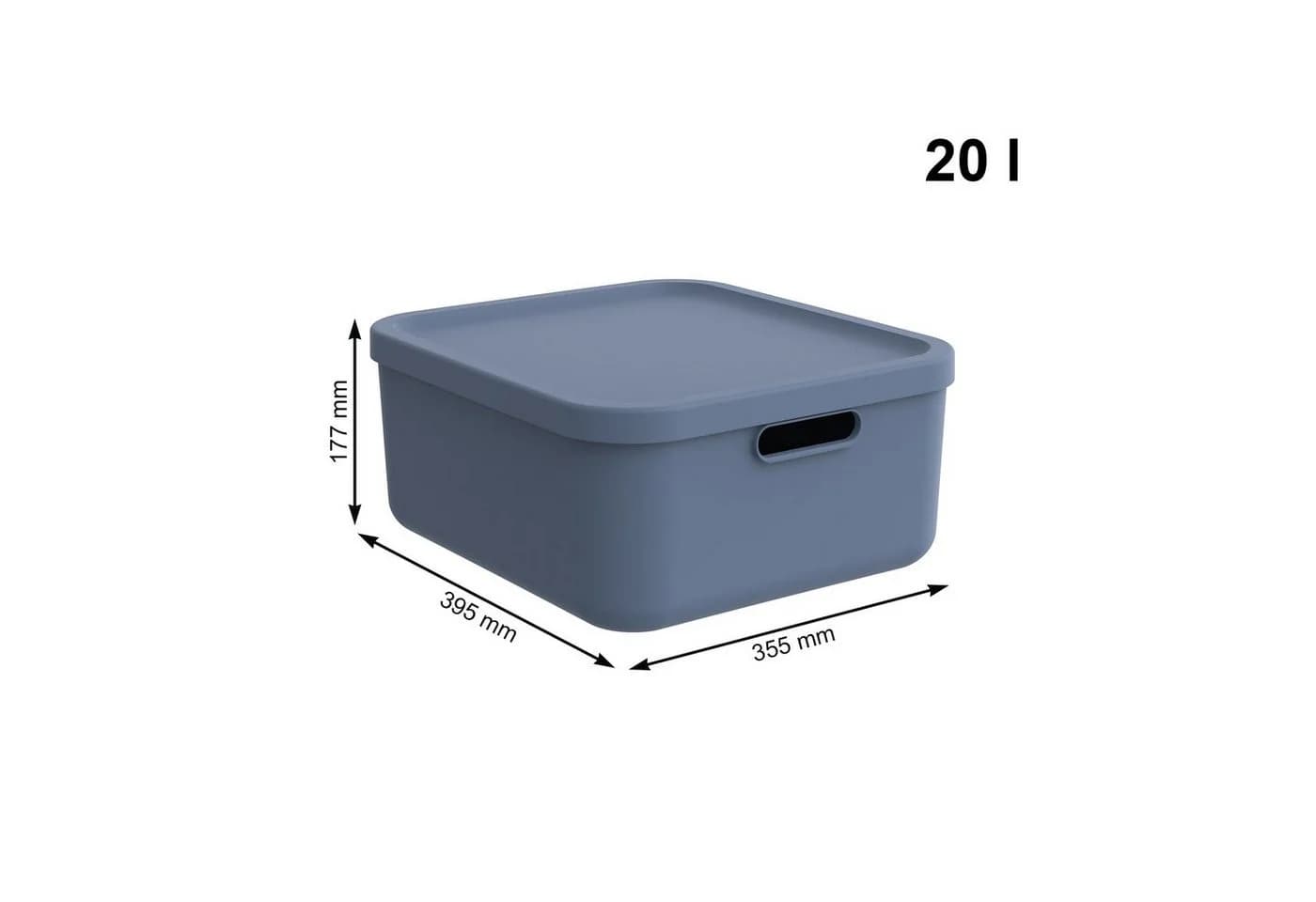 ROTHO Aufbewahrungsbox Albula Light 20l 2er-Set Blau Kunststoff - Bild 4