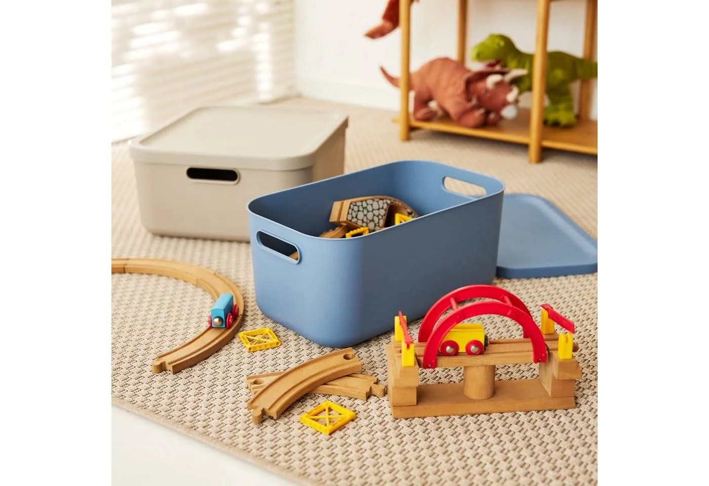 ROTHO Aufbewahrungsbox Albula Light 2er-Set 12l Blau Kunststoff