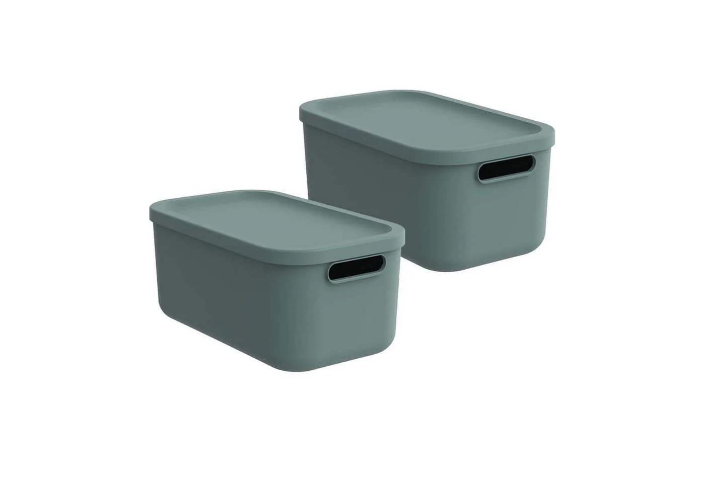 ROTHO Aufbewahrungsbox Albula Light 2er-Set 12l mit Deckel - Bild 2