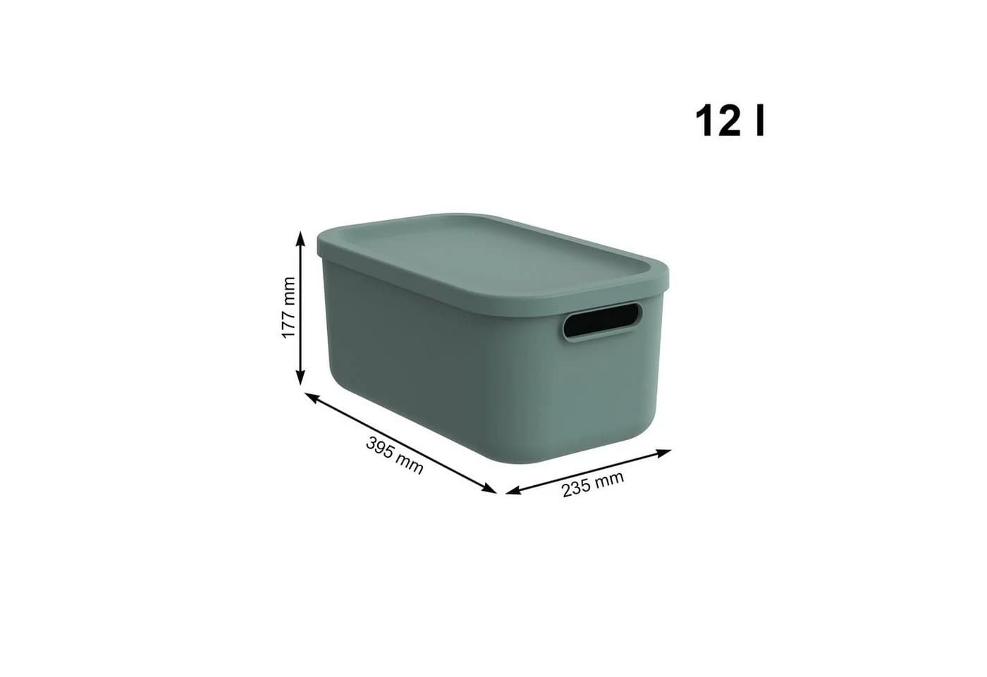 ROTHO Aufbewahrungsbox Albula Light 2er-Set 12l mit Deckel - Bild 3