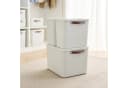 ROTHO Aufbewahrungsbox 2er-Set Maloja 25l Weiß Kunststoff Bild 1