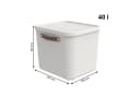ROTHO Aufbewahrungsbox 2er-Set 40l Weiß Kunststoff Bild 3