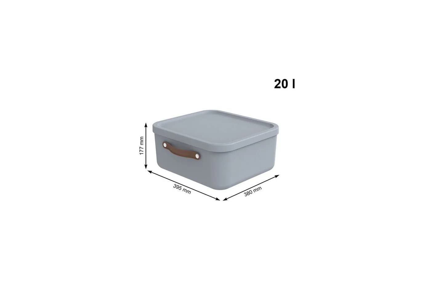 ROTHO Aufbewahrungsbox 2er-Set Maloja 20l Blau mit Deckel - Bild 3