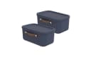 ROTHO Stapelbox 2er-Set Maloja 12l Aufbewahrungsbox Blau Bild 2