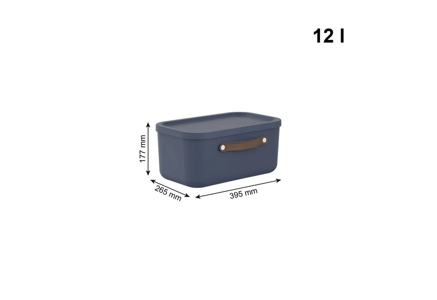 ROTHO Stapelbox 2er-Set Maloja 12l Aufbewahrungsbox Blau - Bild 3