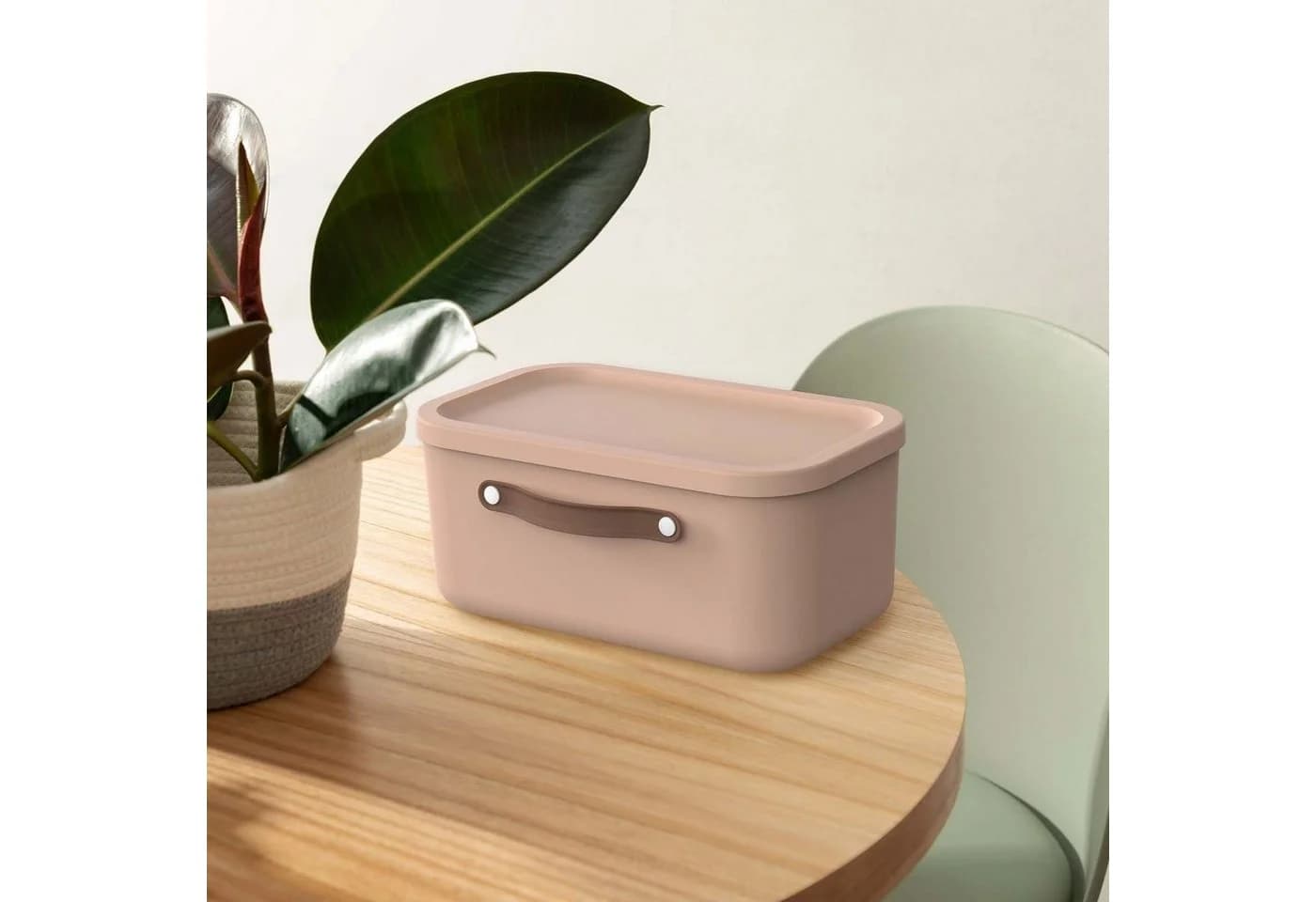 ROTHO Stapelbox 2er-Set Maloja 12l Rosa Aufbewahrungsbox