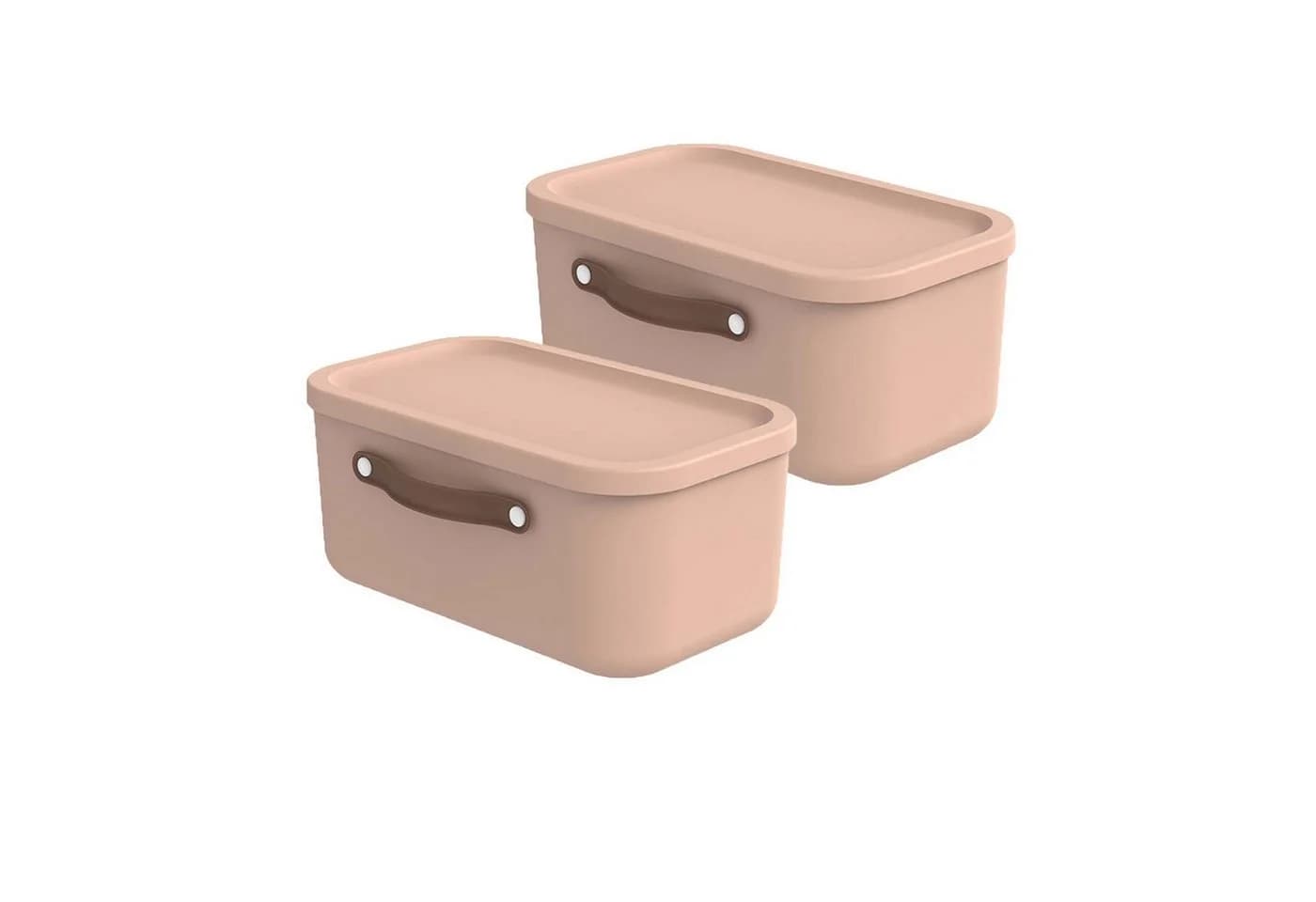 ROTHO Stapelbox 2er-Set Maloja 12l Rosa Aufbewahrungsbox - Bild 2