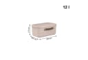 ROTHO Stapelbox 2er-Set Maloja 12l Rosa Aufbewahrungsbox Bild 3