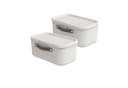 ROTHO Stapelbox 2er-Set Maloja 12l Weiß Kunststoff Aufbewahrungsbox Bild 2
