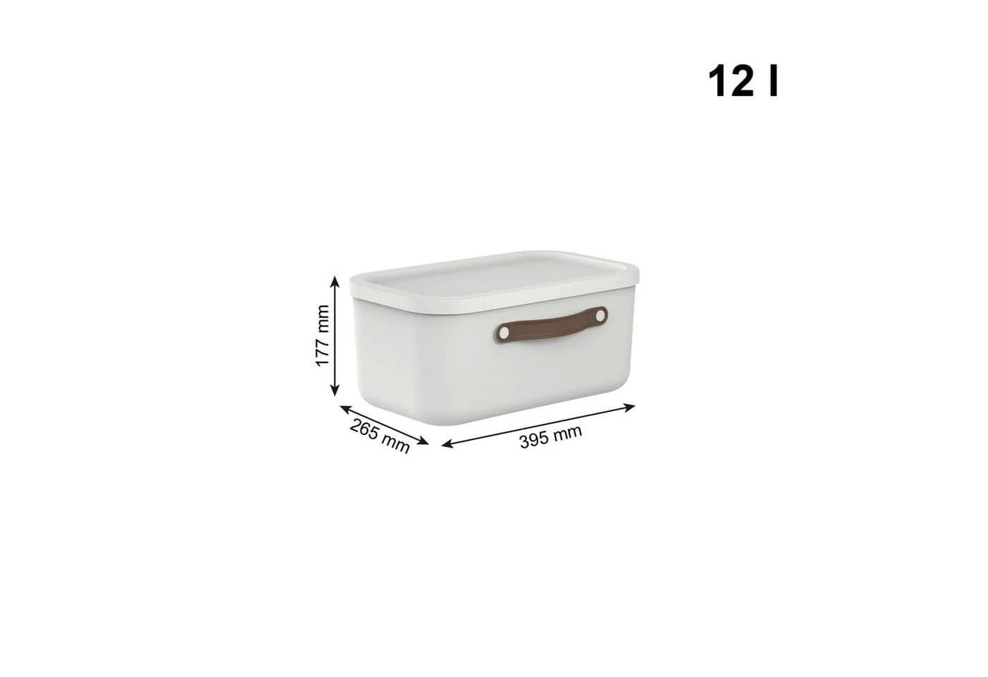 ROTHO Stapelbox 2er-Set Maloja 12l Weiß Kunststoff Aufbewahrungsbox - Bild 3