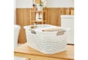ROTHO Wäschekorb Country Set 2tlg. Weiß Kunststoff Rattan-Optik Bild 3
