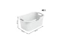 ROTHO Wäschekorb Country Set 2tlg. Weiß Kunststoff Rattan-Optik Bild 5