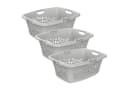 ROTHO Wäschekorb Flowers 3er-Set Grau Kunststoff BPA-frei Bild 2