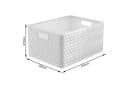 ROTHO Aufbewahrungsbox 3er-Set Country Weiß Rattan-Optik Bild 3
