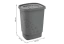ROTHO Wäschekorb Flowers 2er-Set Schwarz Kunststoff 55l Bild 3