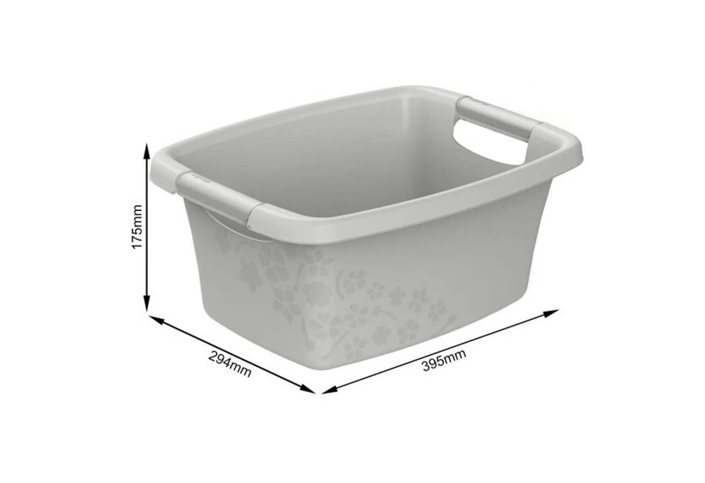 ROTHO Wäschewannen-Set 3-tlg. Grau Kunststoff BPA-frei Stapelbar