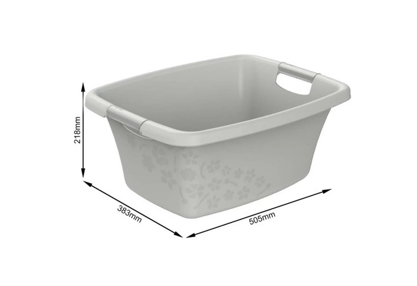 ROTHO Wäschewannen-Set 3-tlg. Grau Kunststoff BPA-frei Stapelbar - Bild 3