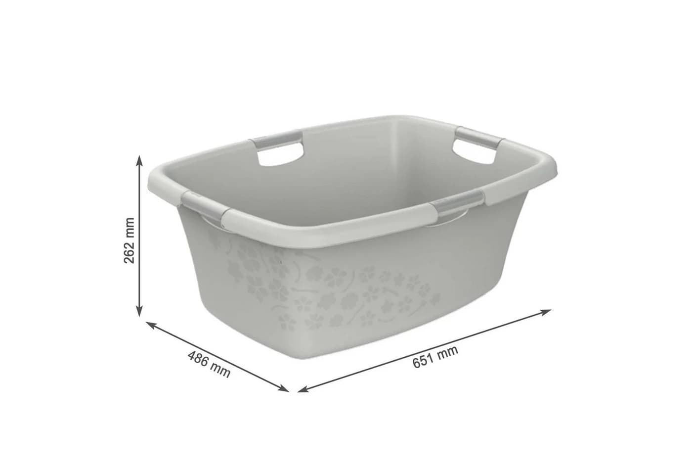 ROTHO Wäschewannen-Set 3-tlg. Grau Kunststoff BPA-frei Stapelbar - Bild 4
