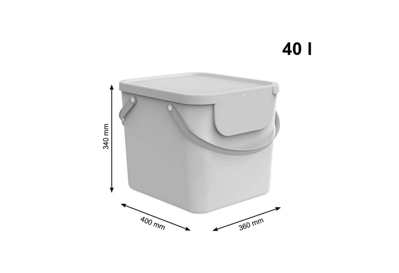 ROTHO Wäschekorb Albula 3er-Set mit Deckel, 40l, Weiß - Bild 3