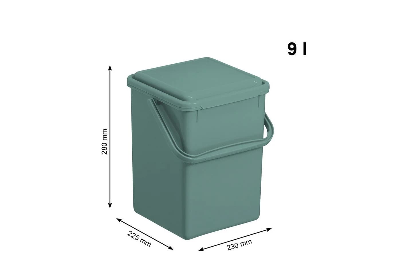 ROTHO Biomülleimer BIO 9 l mit Aktivkohle und geruchsdichtem Deckel - Bild 3