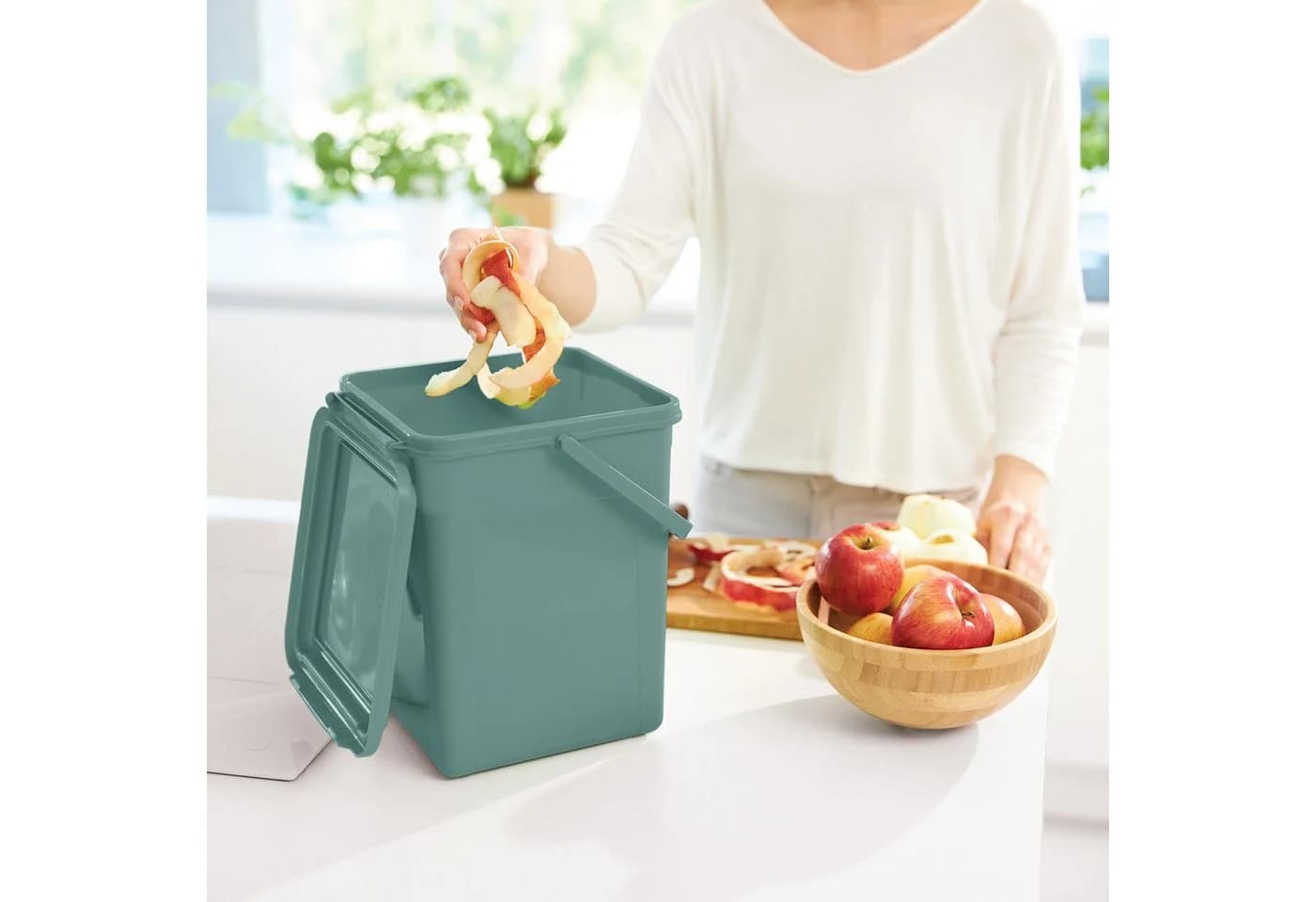 ROTHO Biomülleimer BIO 9 l mit Aktivkohle und geruchsdichtem Deckel - Bild 5