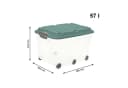 ROTHO Aufbewahrungsbox Roller 6 2er-Set Transparent mit Rollen Bild 3