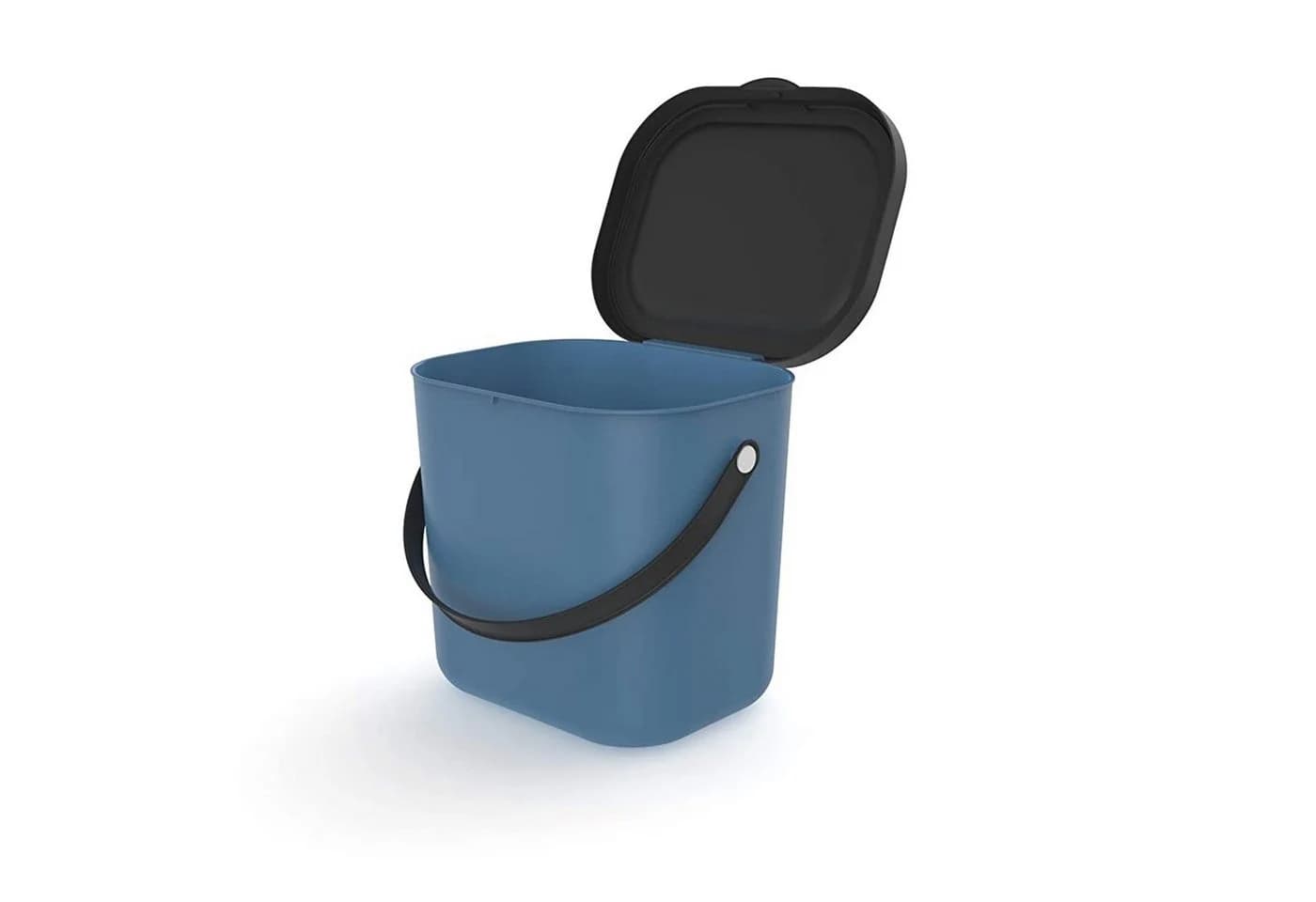 ROTHO Biomülleimer Albula 2er-Set 6l Blau Stapelbar - Bild 4
