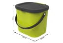ROTHO Biomülleimer Albula 2er-Set 6l Gelb Stapelbar Bild 4